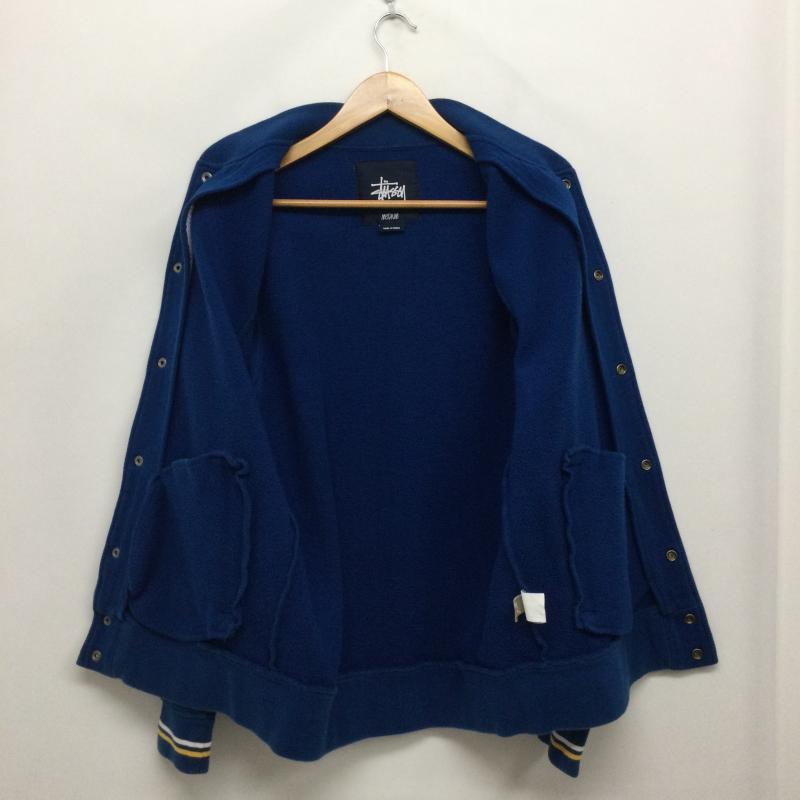 ステューシー STUSSY ジャケット、上着 ジャンパー、ブルゾン STUSSY スタジャン　コットン　ブルー M ロゴ、文字 青 / ブルー / blue メンズ USED 古着 中古 50158440