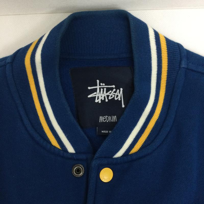 ステューシー STUSSY ジャケット、上着 ジャンパー、ブルゾン STUSSY スタジャン　コットン　ブルー M ロゴ、文字 青 / ブルー / blue メンズ USED 古着 中古 50158440