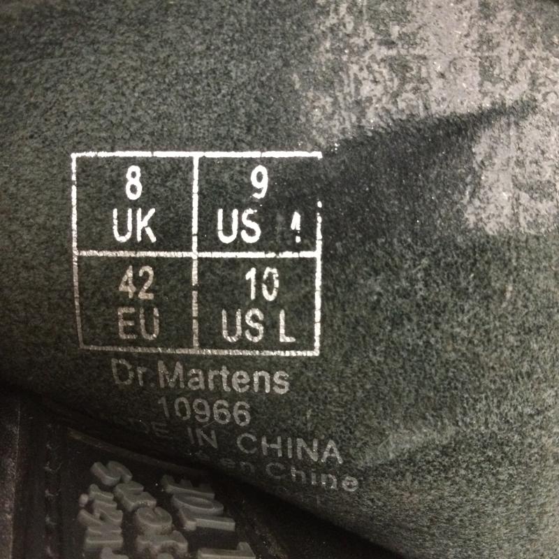 ドクターマーチン Dr.Martens ブーツ ショートブーツ ドクターマーチン　10966 スチールトゥ　10ホールブーツ UK：8 黒 / ブラック / black メンズ USED 古着 中古 50158444