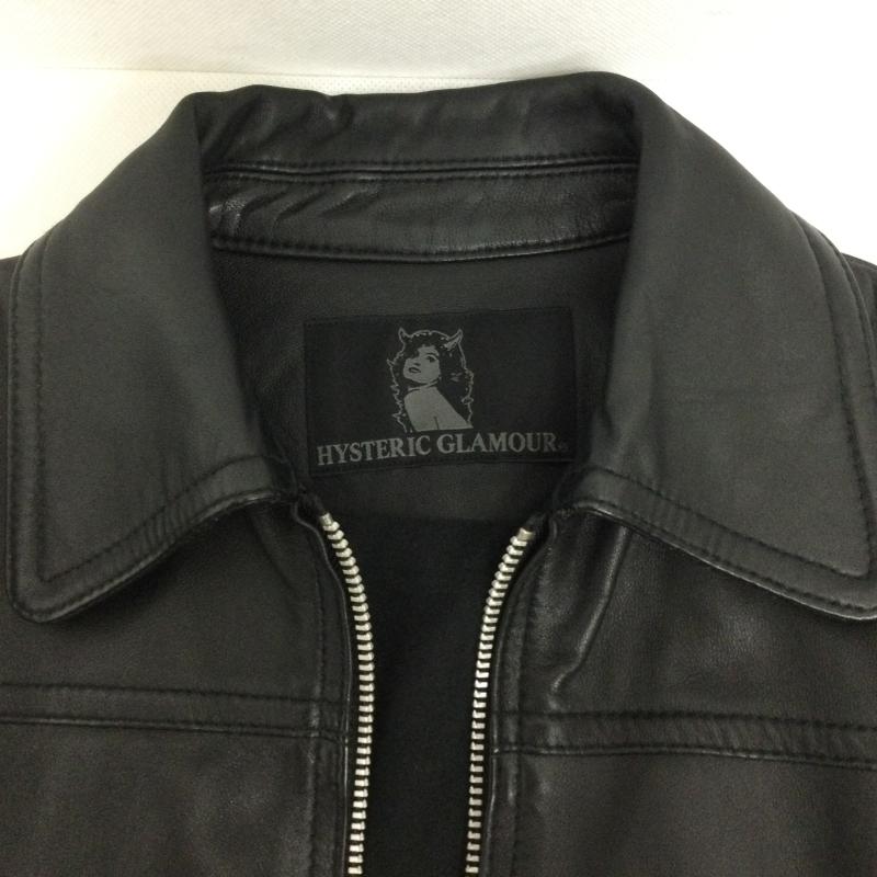 ヒステリックグラマー HYSTERIC GLAMOUR ジャケット、上着 レザージャケット HYSTERIC GLAMOUR ラムレザーフライトジャケット　A-2 0293LB01 S 無地 黒 / ブラック / black メンズ USED 古着 中古 50158448