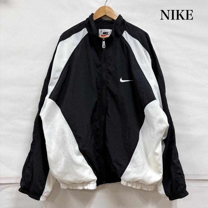 ナイキ NIKE ジャケット、上着 ジャンパー、ブルゾン 90s ナイロンジャケット フルジップ ロゴ 刺繍 ヴィンテージ XXL ワンポイント X ロゴ、文字 X 刺繍 白 / ホワイト / white X 黒 / ブラック / black メンズ USED 古着 中古 50158453