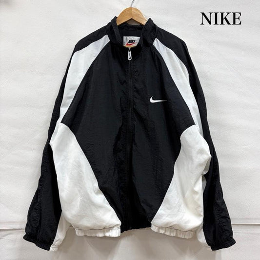 ナイキ NIKE ジャケット、上着 ジャンパー、ブルゾン 90s ナイロンジャケット フルジップ ロゴ 刺繍 ヴィンテージ XXL ワンポイント X ロゴ、文字 X 刺繍 白 / ホワイト / white X 黒 / ブラック / black メンズ USED 古着 中古 50158453