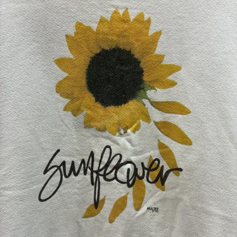 ヴィンテージ VINTAGE トレーナー 長袖 MAZE 90s USA製 1994 Sun Flower サンフラワー ひまわり アート プリント スウェット トレーナー L プリント メンズ USED 古着 中古 50158464