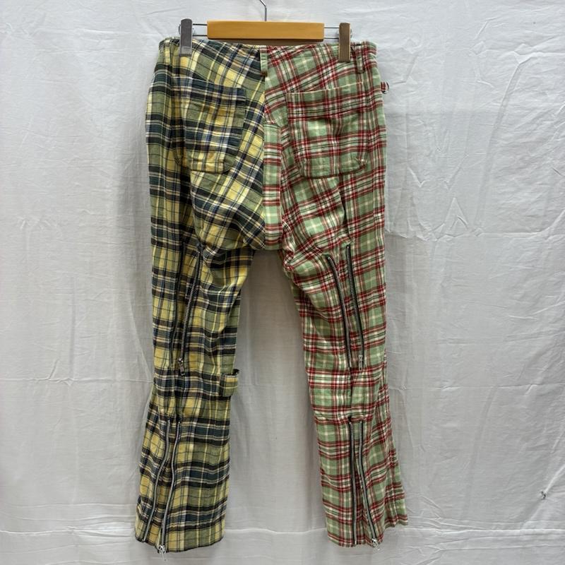 フィンガリン PHINGERIN ボトムス ボトムス 20ss クレイジー パターン チェック ボンテージ パンツ PD-201-BT-042 S チェック マルチカラー / マルチカラー / multicolor メンズ USED 古着 中古 50158465