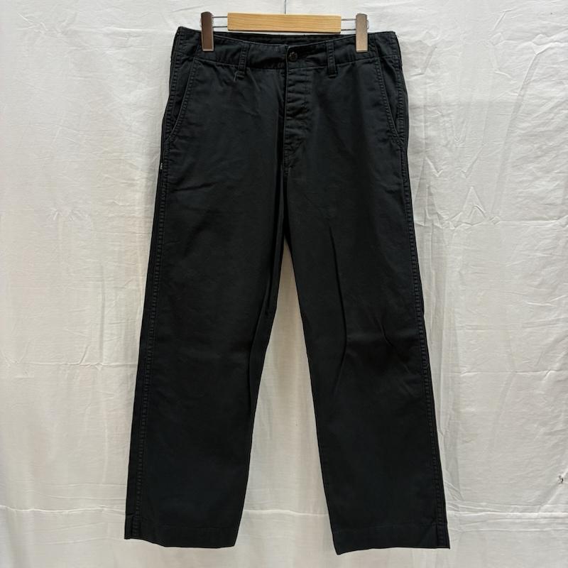 ラッツ RATS パンツ チノパン WAY OF LIFE 裾プリント コットン チノ トラウザース 12RP-0406 M ロゴ、文字 黒 / ブラック / black メンズ USED 古着 中古 50158466