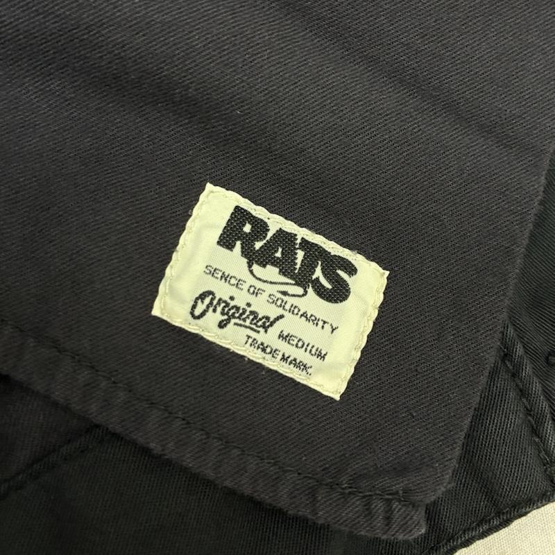 ラッツ RATS パンツ チノパン WAY OF LIFE 裾プリント コットン チノ トラウザース 12RP-0406 M ロゴ、文字 黒 / ブラック / black メンズ USED 古着 中古 50158466