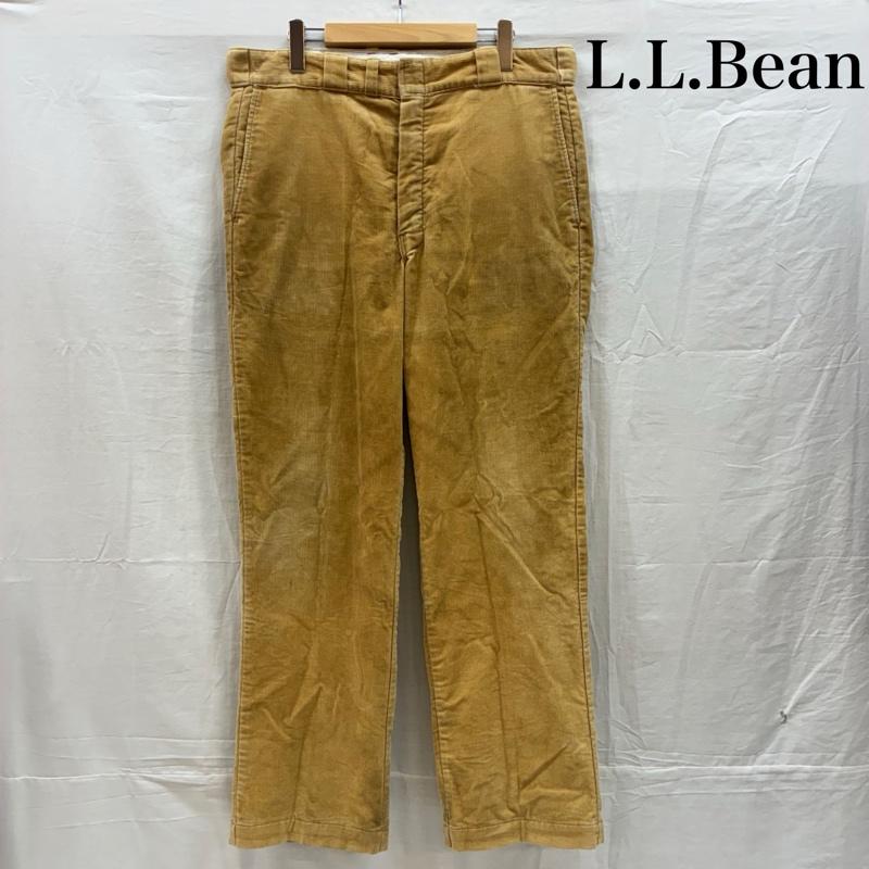 エルエルビーン L.L.Bean ボトムス ボトムス 80s USA製 ダブルフェイス 裏タータンチェック テーパード コーデュロイ パンツ 34インチ メンズ USED 古着 中古 50158469