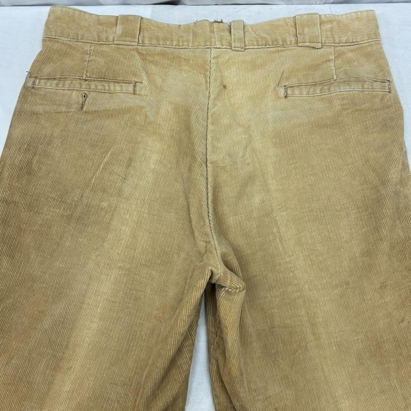 エルエルビーン L.L.Bean ボトムス ボトムス 80s USA製 ダブルフェイス 裏タータンチェック テーパード コーデュロイ パンツ 34インチ メンズ USED 古着 中古 50158469