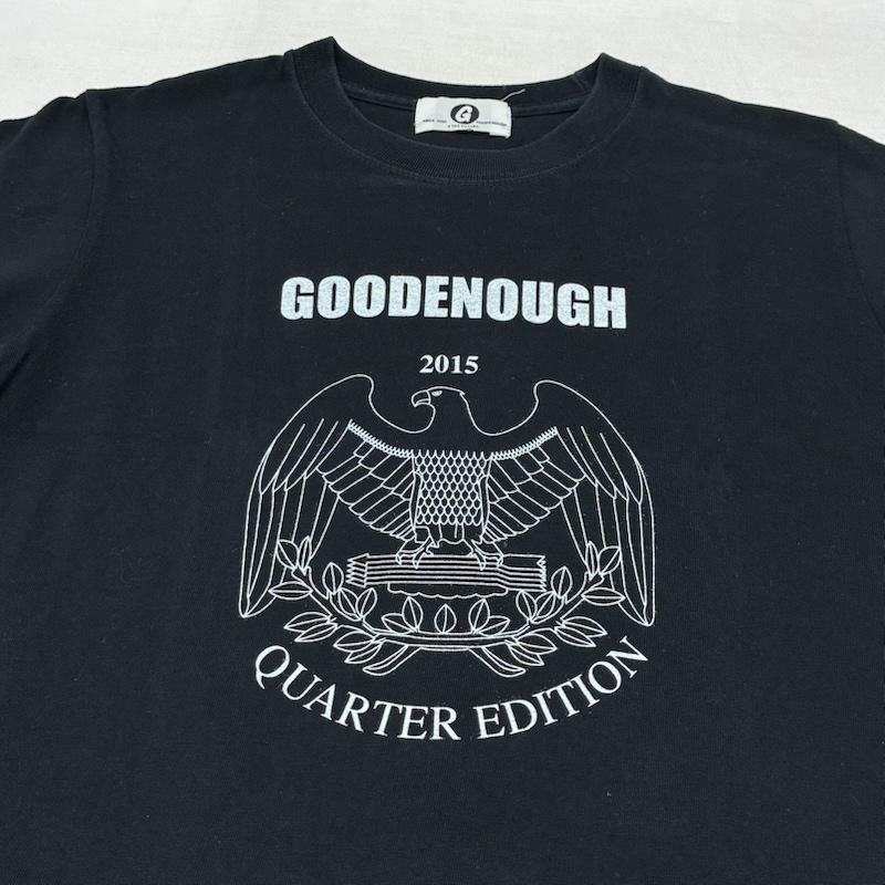 グッドイナフ GOODENOUGH Tシャツ 半袖 FRAGMENT DESIGN フラグメント コラボ QUARTER EDITION TEE イーグル サンダー ロゴ Tシャツ - ロゴ、文字 X プリント 黒 / ブラック / black メンズ USED 古着 中古 50158479