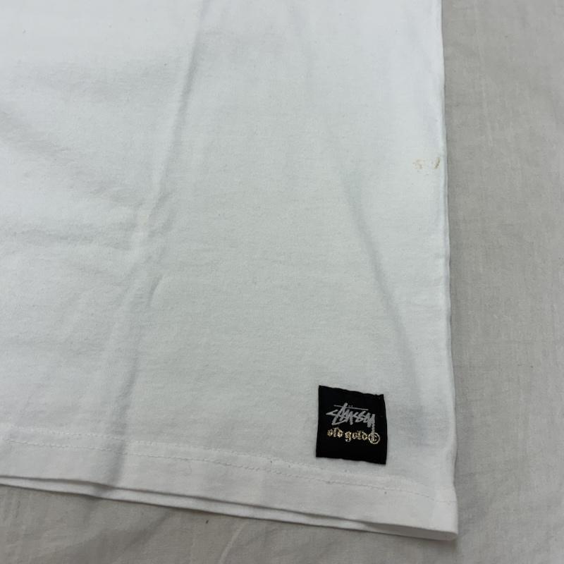 ステューシー STUSSY Tシャツ 半袖 00s USA製 old gold オールド ゴールド ライオン Tシャツ XL ロゴ、文字 X プリント 白 / ホワイト / white X 金 / ゴールド / gold color メンズ USED 古着 中古 50158484