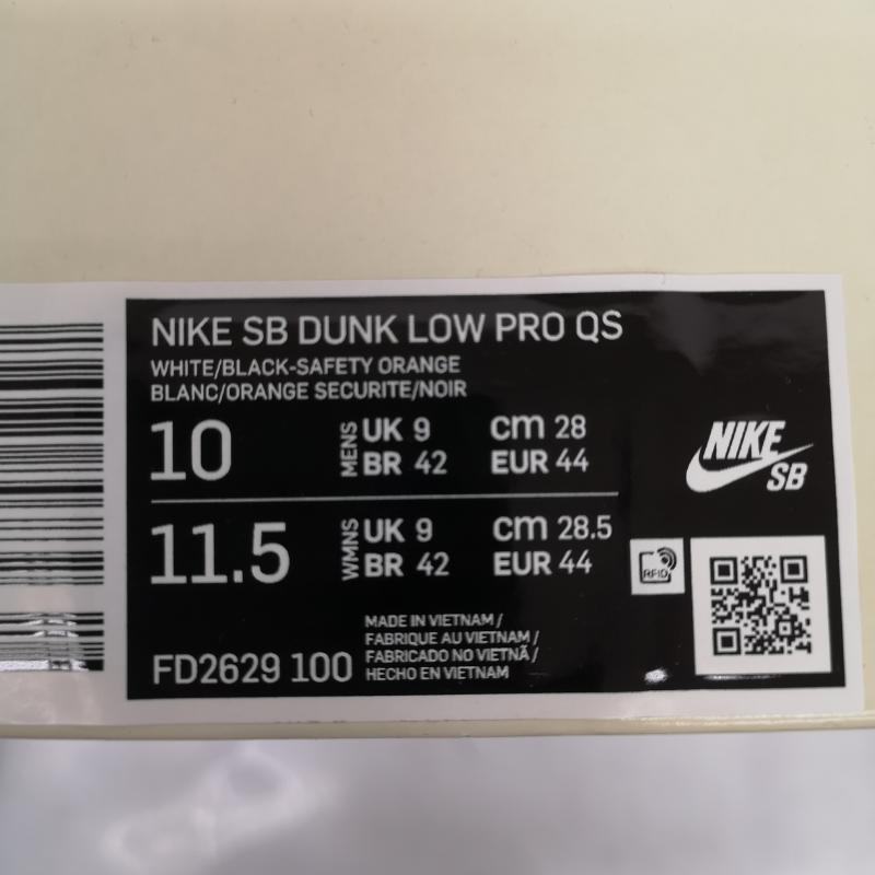 タイトブース TIGHTBOOTH スニーカー スニーカー NIKE SB ナイキ DUNK LOW PRO QS ダンクロー FD2629-100 28.0cm 白 / ホワイト / white X 黒 / ブラック / black メンズ USED 古着 中古 50158490