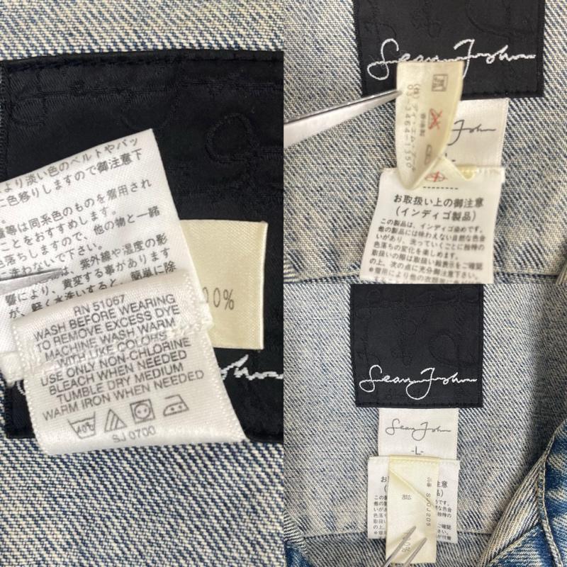 ショーンジョン SEANJOHN ジャケット、上着 ジャンパー、ブルゾン オーバーサイズ デニム ジャケット カバーオール sjoj205 L インディゴ / インディゴ / Indigo メンズ USED 古着 中古 50158493