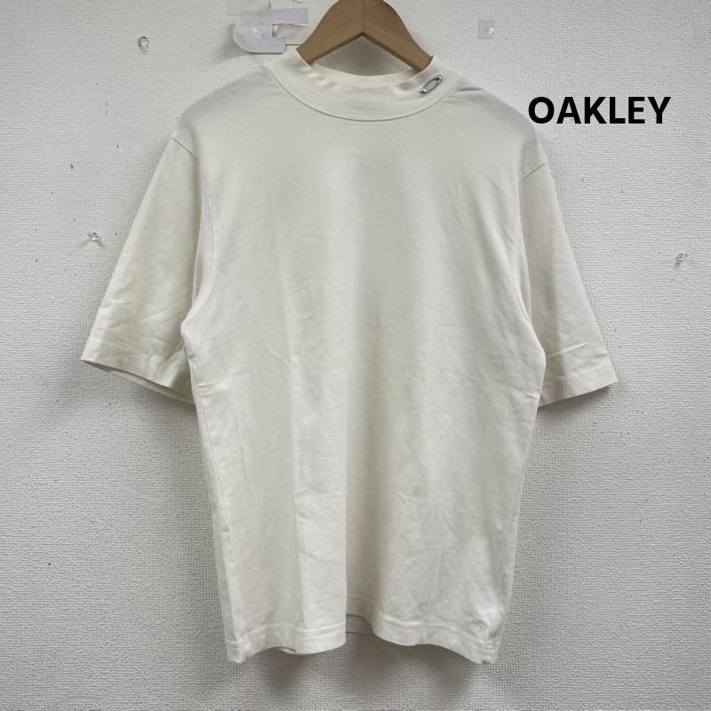 オークリー OAKLEY Tシャツ 半袖 赤タグ 00s Ellipse メタルロゴ モック ネック Tシャツ アイボリー S オフホワイト / オフホワイト / メンズ USED 古着 中古 50158498