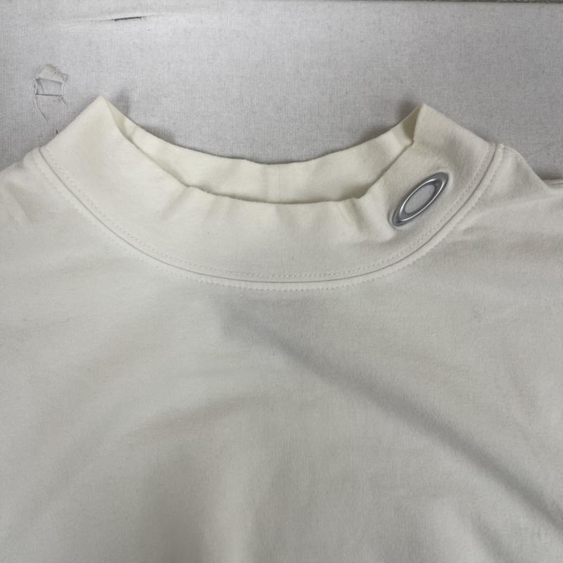 オークリー OAKLEY Tシャツ 半袖 赤タグ 00s Ellipse メタルロゴ モック ネック Tシャツ アイボリー S オフホワイト / オフホワイト / メンズ USED 古着 中古 50158498