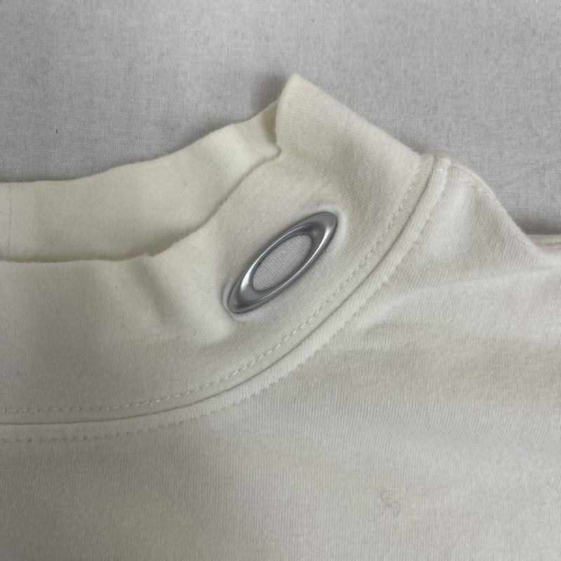 オークリー OAKLEY Tシャツ 半袖 赤タグ 00s Ellipse メタルロゴ モック ネック Tシャツ アイボリー S オフホワイト / オフホワイト / メンズ USED 古着 中古 50158498