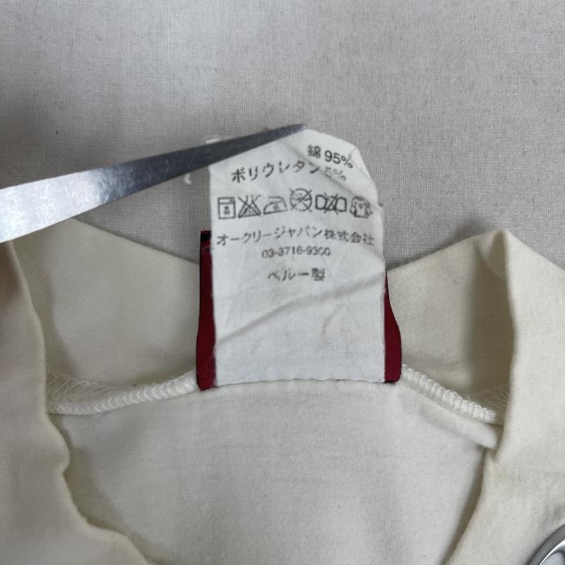 オークリー OAKLEY Tシャツ 半袖 赤タグ 00s Ellipse メタルロゴ モック ネック Tシャツ アイボリー S オフホワイト / オフホワイト / メンズ USED 古着 中古 50158498