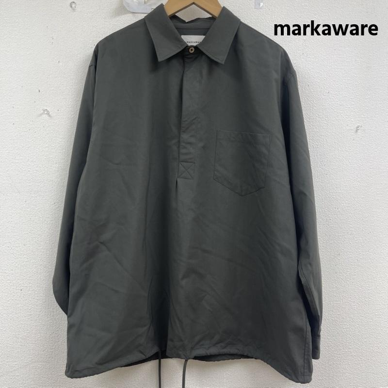 マーカウェア markaware シャツ、ブラウス 半袖 日本製 ウール プルオーバー スポーツ シャツ a24c02sh01c 2 オリーブグリーン / オリーブグリーン / メンズ USED 古着 中古 50158507