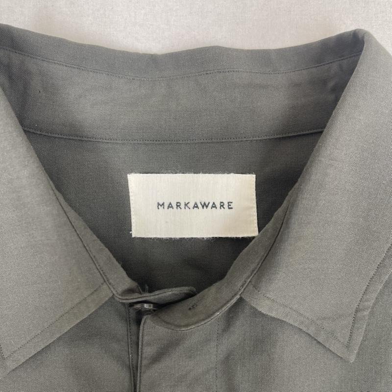 マーカウェア markaware シャツ、ブラウス 半袖 日本製 ウール プルオーバー スポーツ シャツ a24c02sh01c 2 オリーブグリーン / オリーブグリーン / メンズ USED 古着 中古 50158507