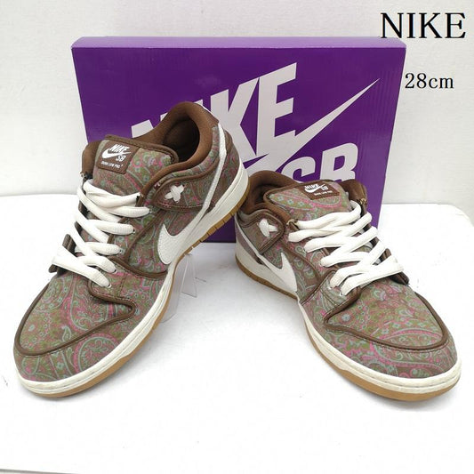 ナイキ NIKE スニーカー スニーカー SB Dunk Low PRM Brown Paisley DH7534-200 ダンク ブラウンペイズリー 28.0cm メンズ USED 古着 中古 50158523