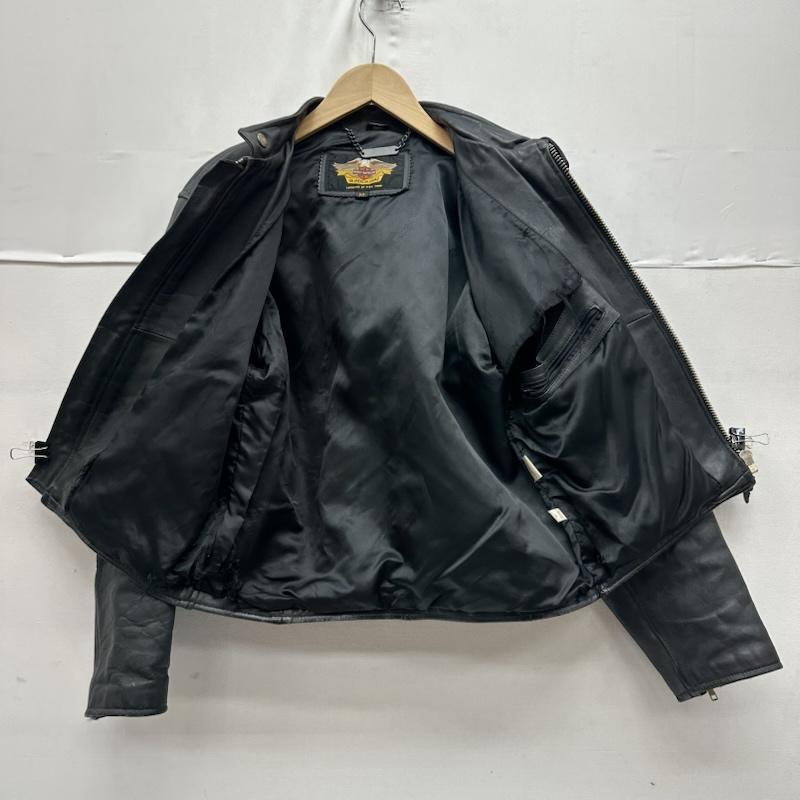 ハーレーダビッドソン Harley-Davidson ジャケット、上着 ライダース カウ レザー シングル ライダース ジャケット M 黒 / ブラック / black メンズ USED 古着 中古 50158526