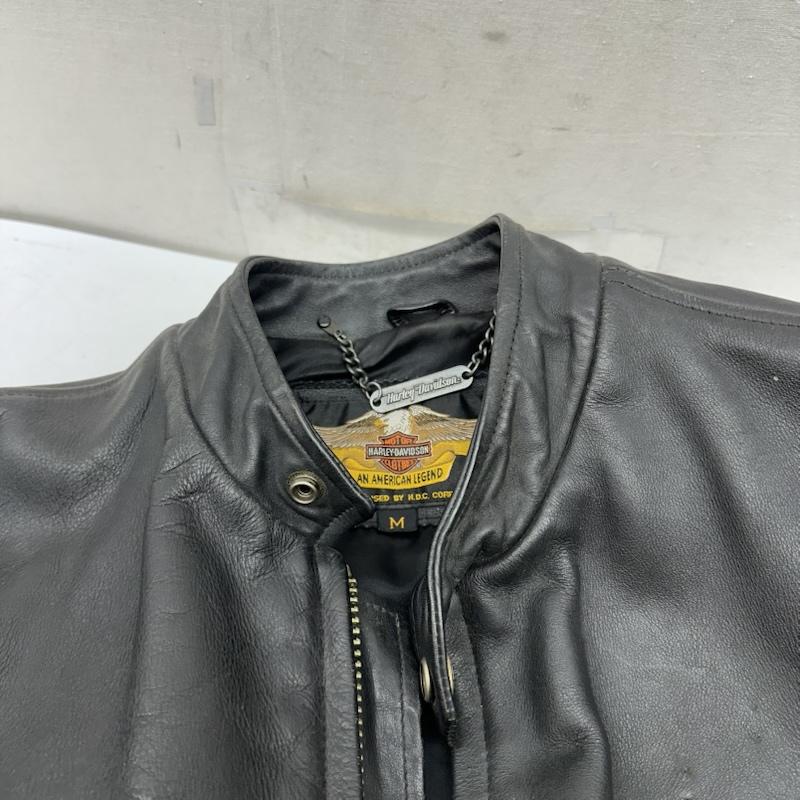 ハーレーダビッドソン Harley-Davidson ジャケット、上着 ライダース カウ レザー シングル ライダース ジャケット M 黒 / ブラック / black メンズ USED 古着 中古 50158526