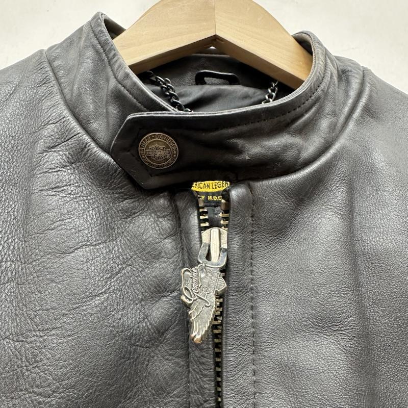 ハーレーダビッドソン Harley-Davidson ジャケット、上着 ライダース カウ レザー シングル ライダース ジャケット M 黒 / ブラック / black メンズ USED 古着 中古 50158526