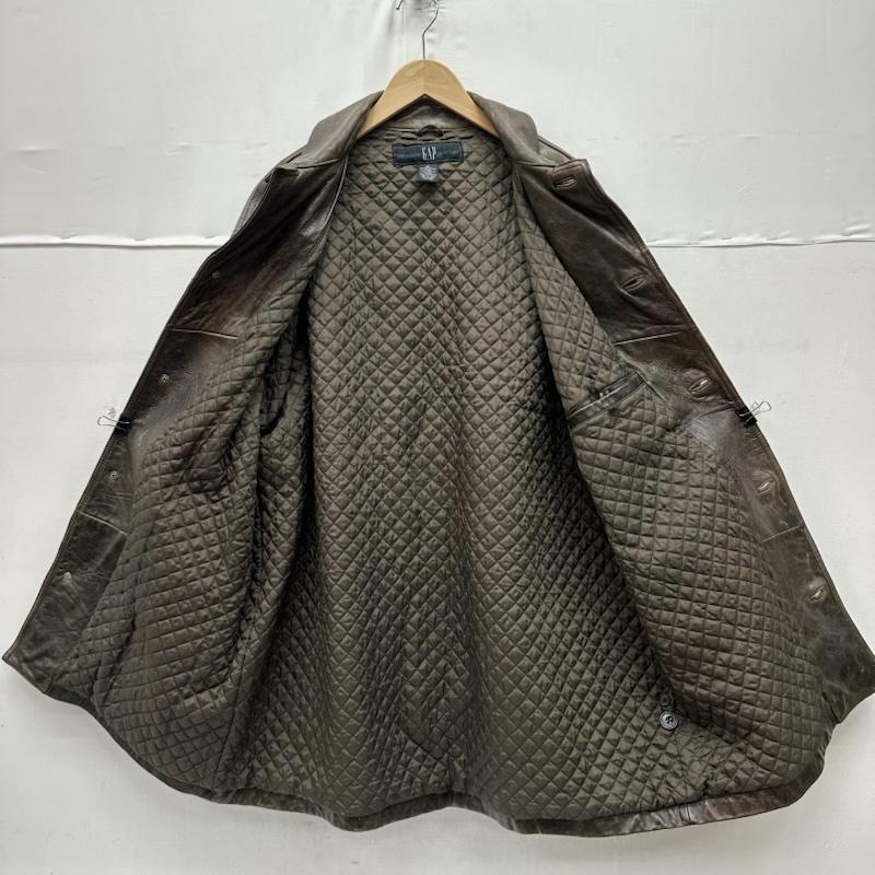 ギャップ GAP ジャケット、上着 レザージャケット 90s 00s OLD GAP ロング レザー ジャケット XL 茶 / ブラウン / brown メンズ USED 古着 中古 50158536