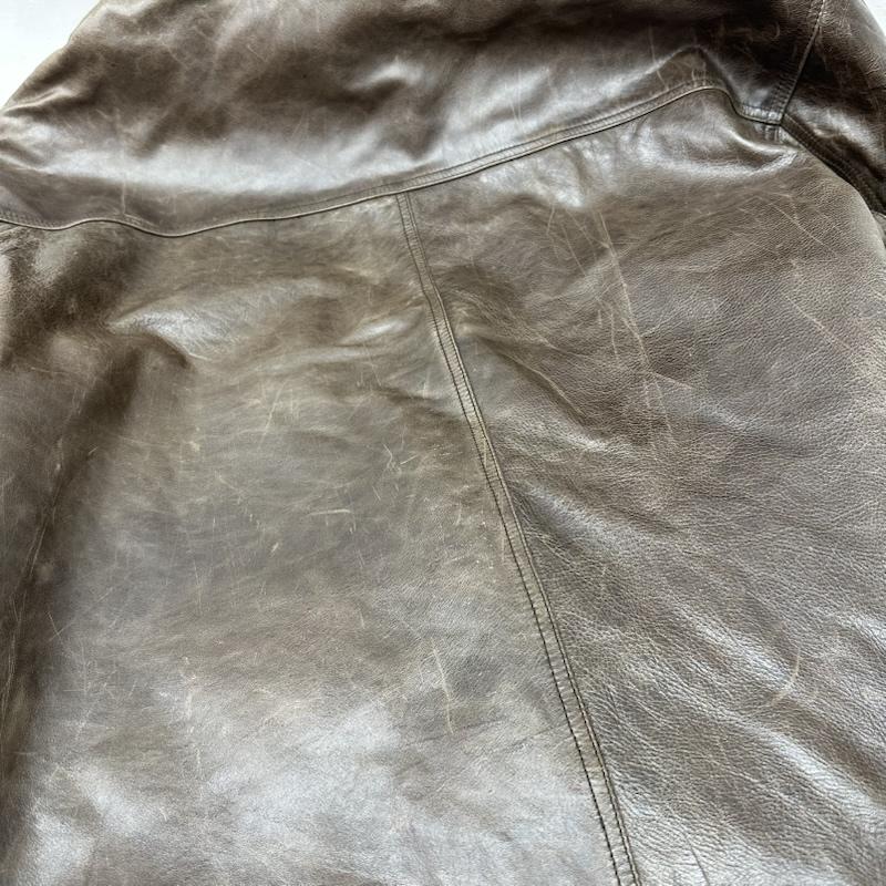 ギャップ GAP ジャケット、上着 レザージャケット 90s 00s OLD GAP ロング レザー ジャケット XL 茶 / ブラウン / brown メンズ USED 古着 中古 50158536