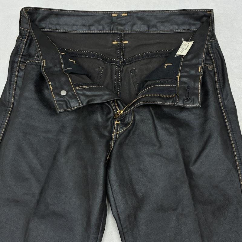 リーバイス Levi s パンツ デニム、ジーンズ 00s ポリウレタン コーティング フレア ブーツカット パンツ 光沢 28インチ 黒 / ブラック / black メンズ USED 古着 中古 50158539