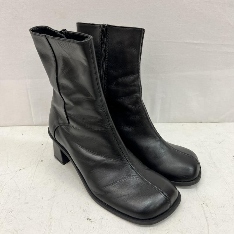 ユナイテッドトウキョウ UNITED TOKYO ブーツ ショートブーツ サイドジップ ラウンドトゥ レザーブーツ size2 - 黒 / ブラック / black レディース USED 古着 中古 50158551