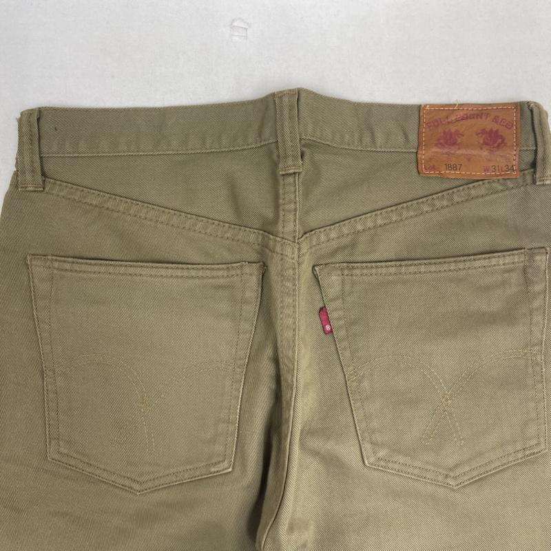 フルカウント FULLCOUNT パンツ チノパン 日本製 1887 コットン ストレート カラー パンツ 31インチ カーキオリーブ / カーキオリーブ / メンズ USED 古着 中古 50158573