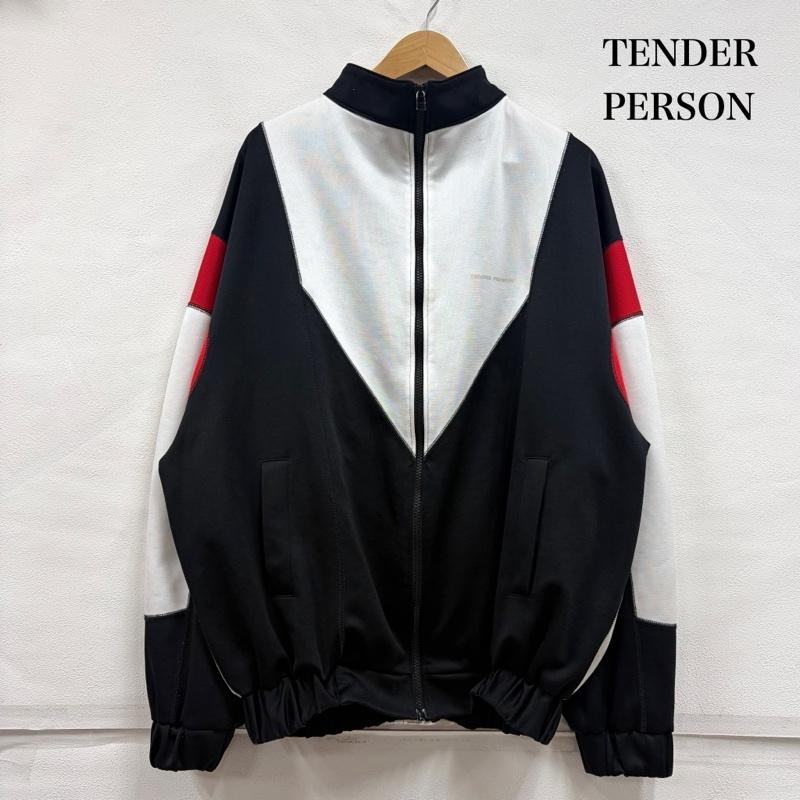 古着 USED ジャケット、上着 ジャケット、ブレザー TENDER PERSON テンダーパーソン ワンポイント ロゴ パネル切替 トラック ジャケット ジャージ - ワンポイント X ロゴ、文字 X プリント 黒 / ブラック / black X 白 / ホワイト / white X 赤 / レッド / red メンズ USED 古着 中古 50158580