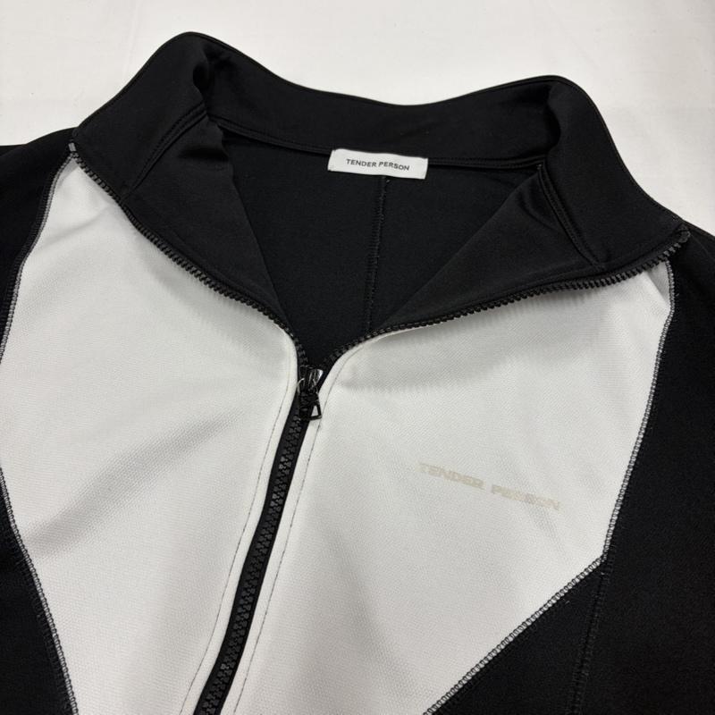 古着 USED ジャケット、上着 ジャケット、ブレザー TENDER PERSON テンダーパーソン ワンポイント ロゴ パネル切替 トラック ジャケット ジャージ - ワンポイント X ロゴ、文字 X プリント 黒 / ブラック / black X 白 / ホワイト / white X 赤 / レッド / red メンズ USED 古着 中古 50158580