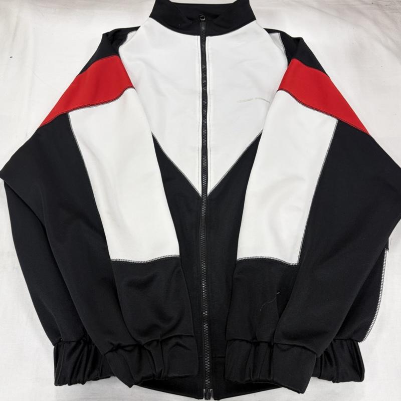 古着 USED ジャケット、上着 ジャケット、ブレザー TENDER PERSON テンダーパーソン ワンポイント ロゴ パネル切替 トラック ジャケット ジャージ - ワンポイント X ロゴ、文字 X プリント 黒 / ブラック / black X 白 / ホワイト / white X 赤 / レッド / red メンズ USED 古着 中古 50158580