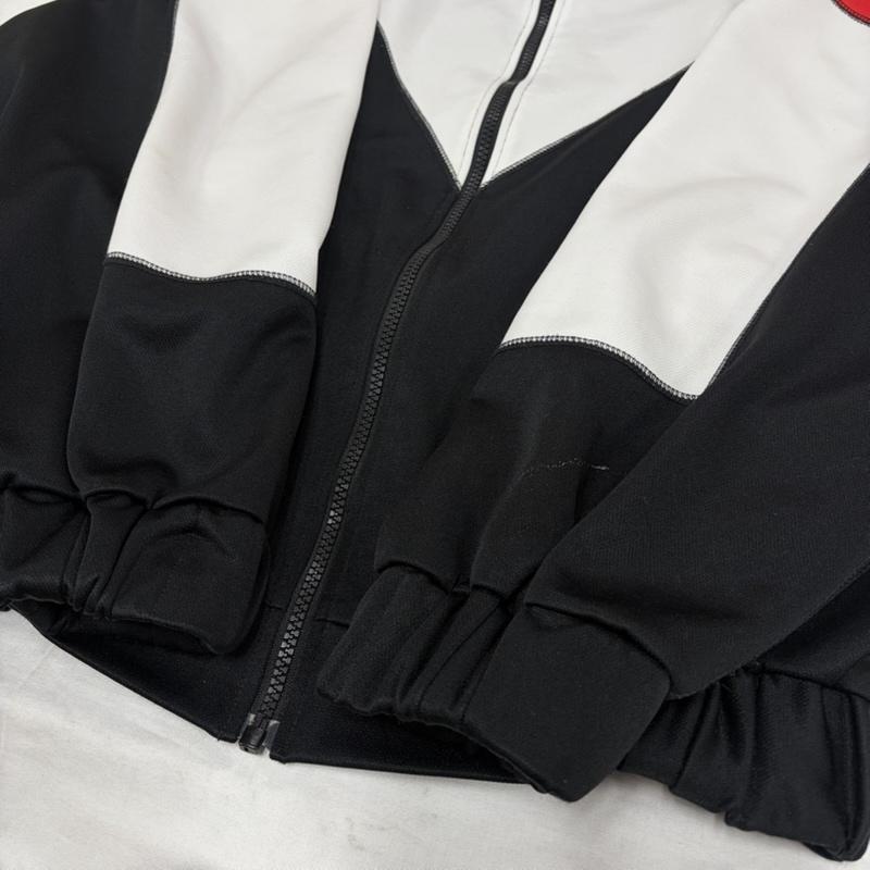 古着 USED ジャケット、上着 ジャケット、ブレザー TENDER PERSON テンダーパーソン ワンポイント ロゴ パネル切替 トラック ジャケット ジャージ - ワンポイント X ロゴ、文字 X プリント 黒 / ブラック / black X 白 / ホワイト / white X 赤 / レッド / red メンズ USED 古着 中古 50158580