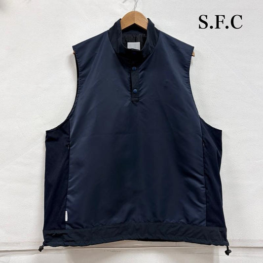 古着 USED ベスト ベスト S.F.C ナイロン プルオーバー ベスト L 無地 紺 / ネイビー / navy メンズ USED 古着 中古 50158581