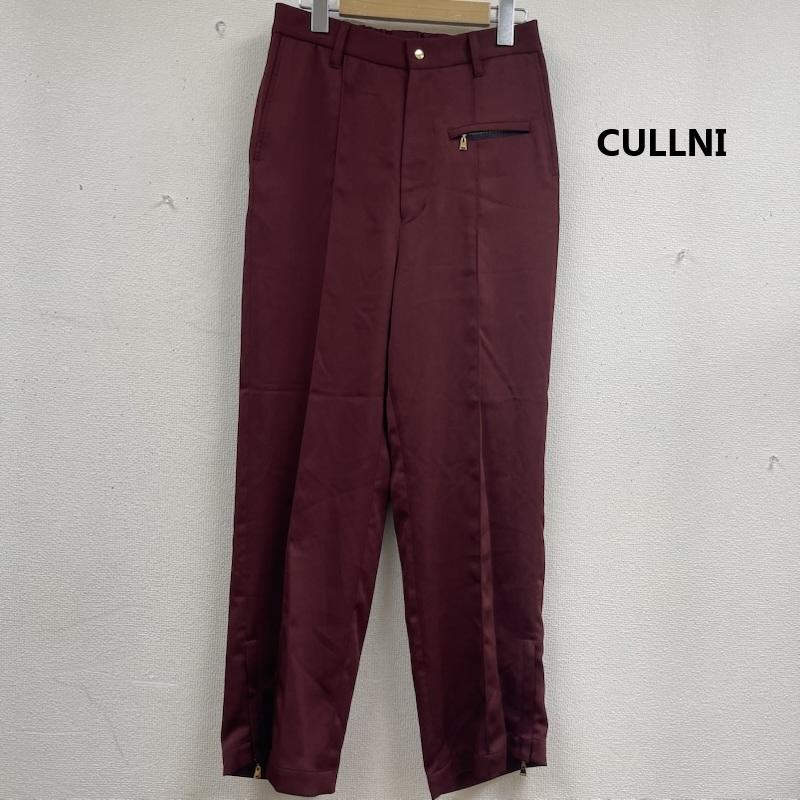 クルニ CULLNI パンツ スラックス センタープレス スラックス ジップ ポケット パンツ 21-ss-0210 1 えんじ / ワインレッド / dark red メンズ USED 古着 中古 50158586