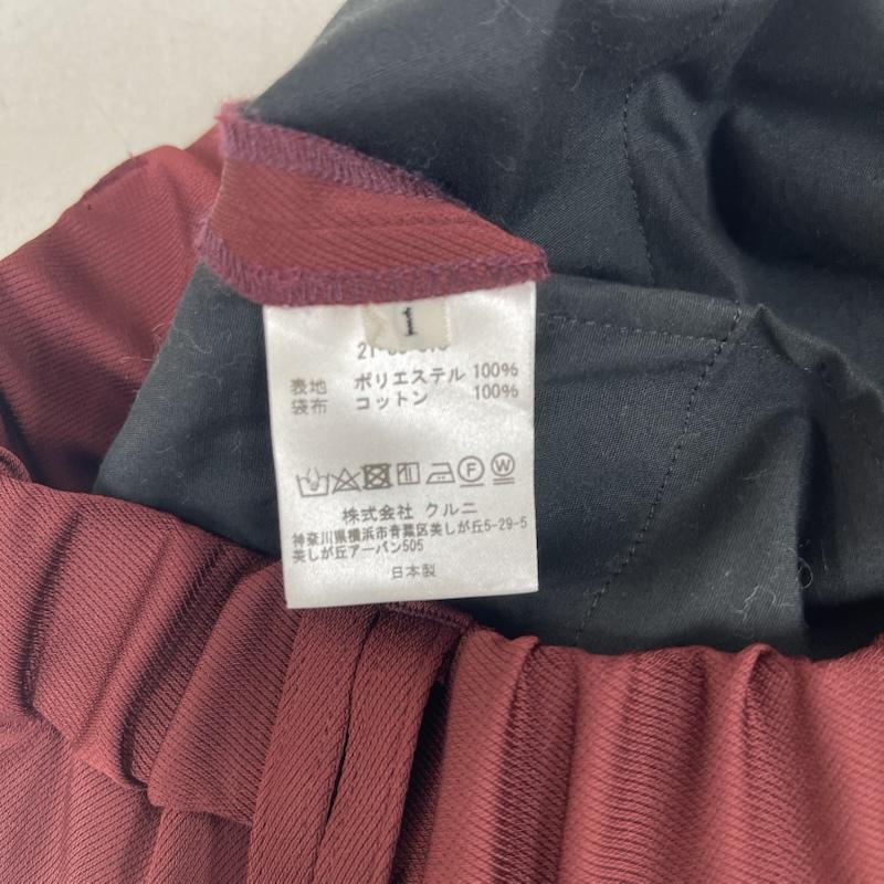 クルニ CULLNI パンツ スラックス センタープレス スラックス ジップ ポケット パンツ 21-ss-0210 1 えんじ / ワインレッド / dark red メンズ USED 古着 中古 50158586