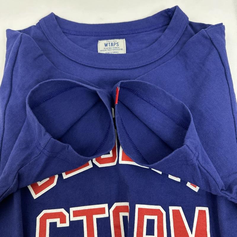 ダブルタップス WTAPS Tシャツ 半袖 DESERT STORM カレッジ ロゴ プリント Tシャツ 141ATDT-CSM16 S 青 / ブルー / blue メンズ USED 古着 中古 50158588