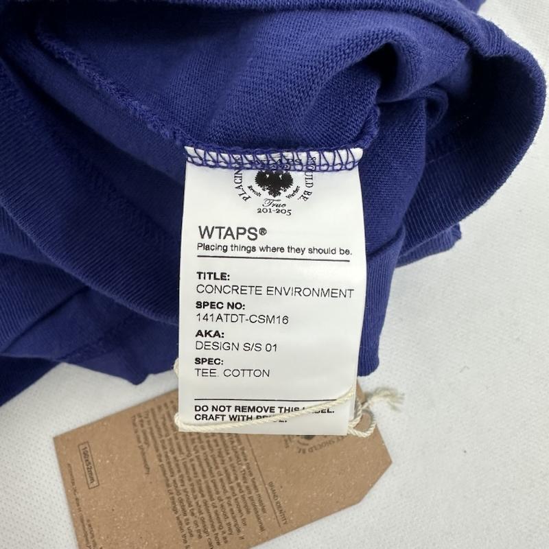 ダブルタップス WTAPS Tシャツ 半袖 DESERT STORM カレッジ ロゴ プリント Tシャツ 141ATDT-CSM16 S 青 / ブルー / blue メンズ USED 古着 中古 50158588