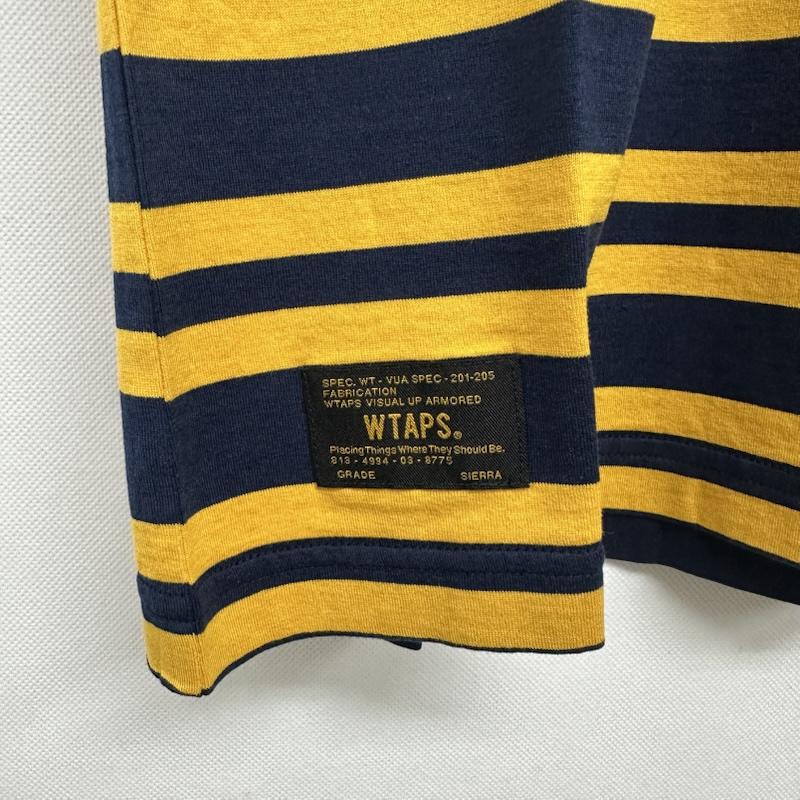 ダブルタップス WTAPS Tシャツ 半袖 VASQUE ボーダー Vネック Tシャツ 151ATDT-CSM15 S 黄 / イエロー / yellow X 紺 / ネイビー / navy メンズ USED 古着 中古 50158589