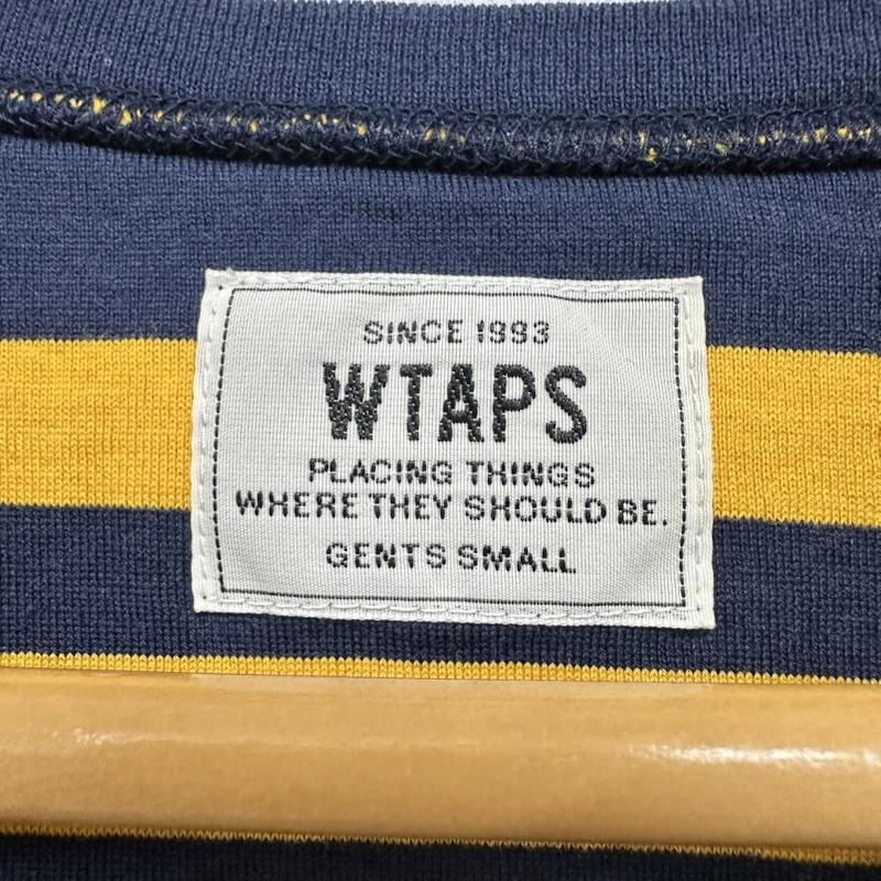 ダブルタップス WTAPS Tシャツ 半袖 VASQUE ボーダー Vネック Tシャツ 151ATDT-CSM15 S 黄 / イエロー / yellow X 紺 / ネイビー / navy メンズ USED 古着 中古 50158589