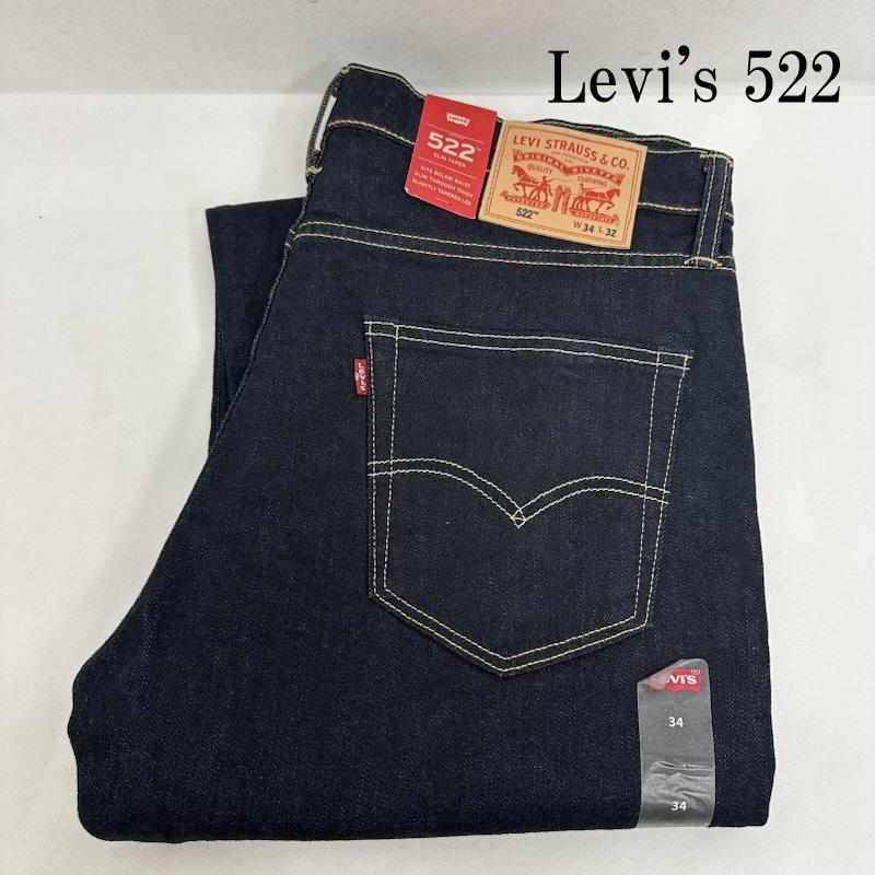 リーバイス Levi s パンツ デニム、ジーンズ 522 スリム テーパード デニム パンツ 濃紺 16882-0000 34インチ インディゴ / インディゴ / Indigo メンズ USED 古着 中古 50158591