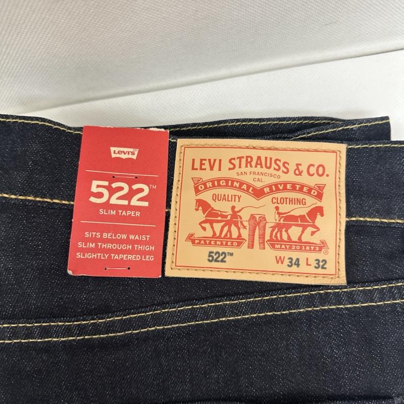 リーバイス Levi s パンツ デニム、ジーンズ 522 スリム テーパード デニム パンツ 濃紺 16882-0000 34インチ インディゴ / インディゴ / Indigo メンズ USED 古着 中古 50158591