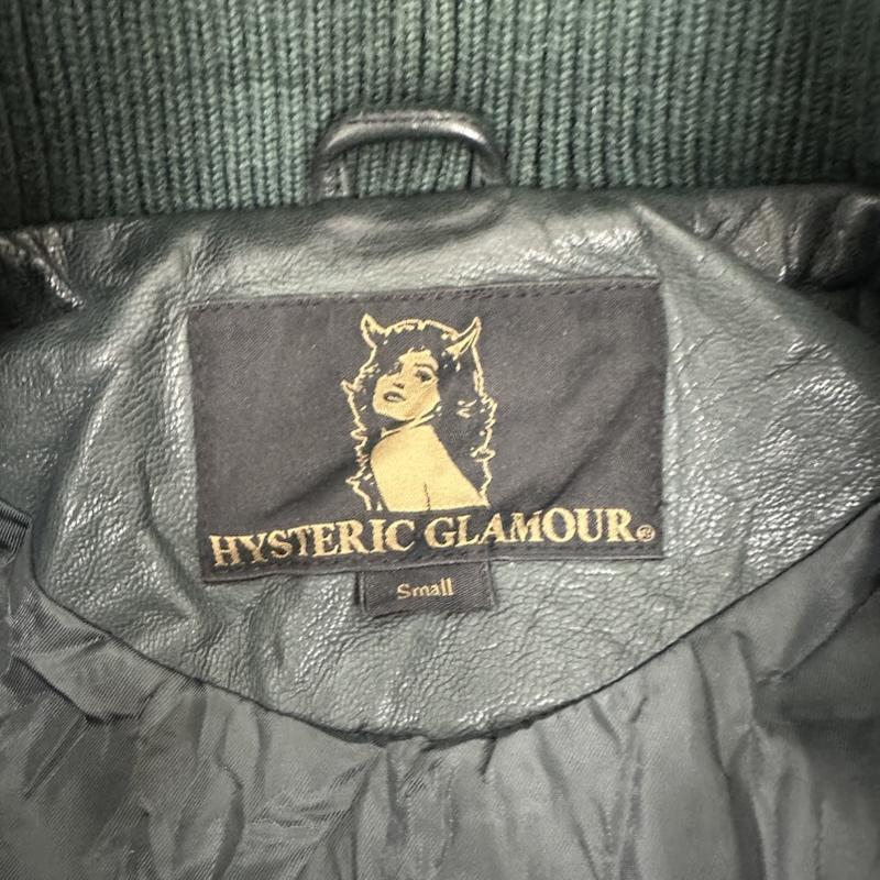 ヒステリックグラマー HYSTERIC GLAMOUR ジャケット、上着 レザージャケット 12AW ゴート レザー ジャケット 0223LB02 S 緑 / グリーン / green メンズ USED 古着 中古 50158596