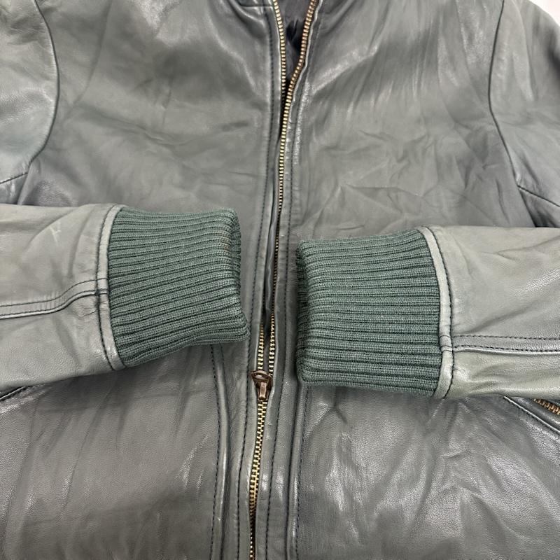 ヒステリックグラマー HYSTERIC GLAMOUR ジャケット、上着 レザージャケット 12AW ゴート レザー ジャケット 0223LB02 S 緑 / グリーン / green メンズ USED 古着 中古 50158596