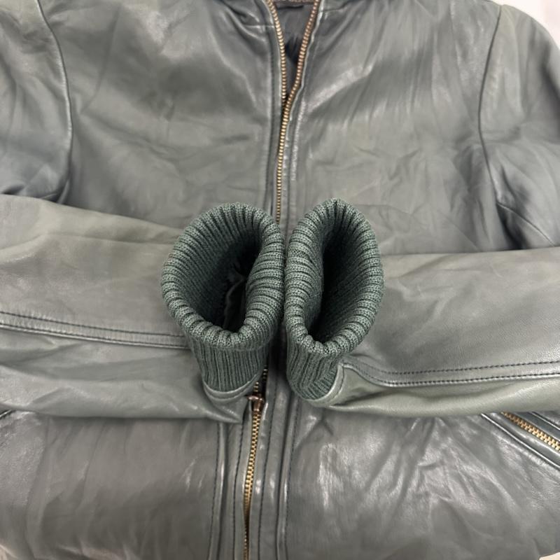 ヒステリックグラマー HYSTERIC GLAMOUR ジャケット、上着 レザージャケット 12AW ゴート レザー ジャケット 0223LB02 S 緑 / グリーン / green メンズ USED 古着 中古 50158596