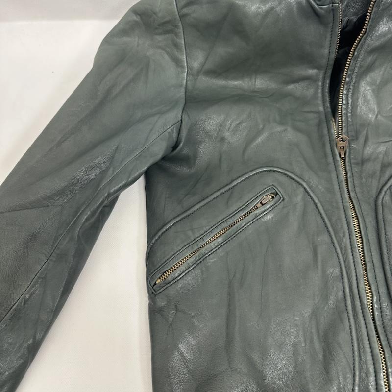ヒステリックグラマー HYSTERIC GLAMOUR ジャケット、上着 レザージャケット 12AW ゴート レザー ジャケット 0223LB02 S 緑 / グリーン / green メンズ USED 古着 中古 50158596