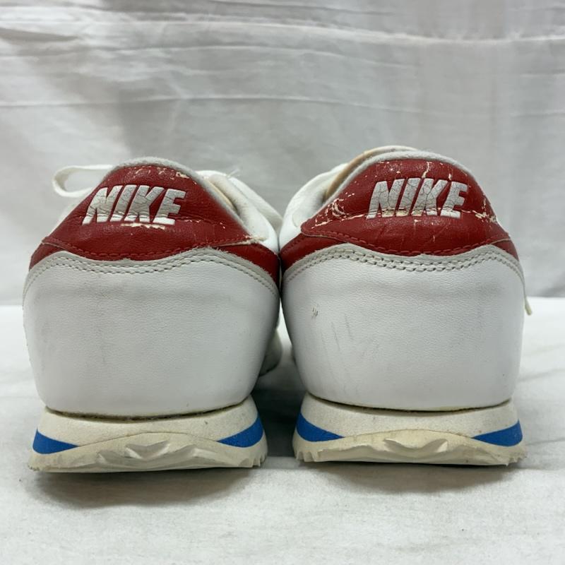 ナイキ NIKE スニーカー スニーカー 00s 2001年製 LEATHER CORTEZ レザー コルテッツ 2111-00 スニーカー 観賞用 26.5cm ロゴ、文字 白 / ホワイト / white X 赤 / レッド / red メンズ USED 古着 中古 50158599