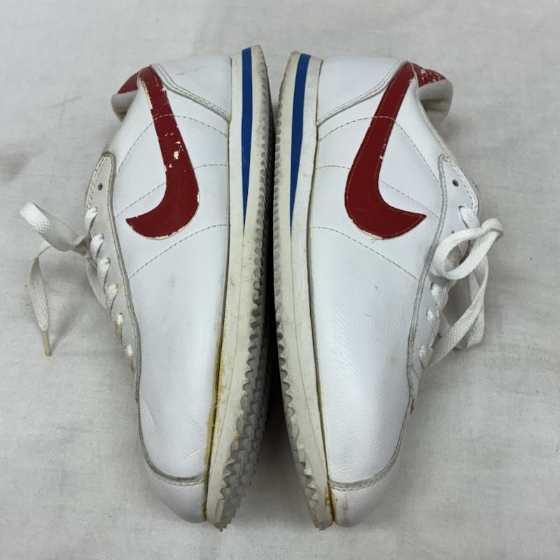 ナイキ NIKE スニーカー スニーカー 00s 2001年製 LEATHER CORTEZ レザー コルテッツ 2111-00 スニーカー 観賞用 26.5cm ロゴ、文字 白 / ホワイト / white X 赤 / レッド / red メンズ USED 古着 中古 50158599